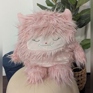 ANIMAL ADVENTURE PLUSH 20" Pink Fuzzy Furry Sleeping Monster 2019 “HTF”